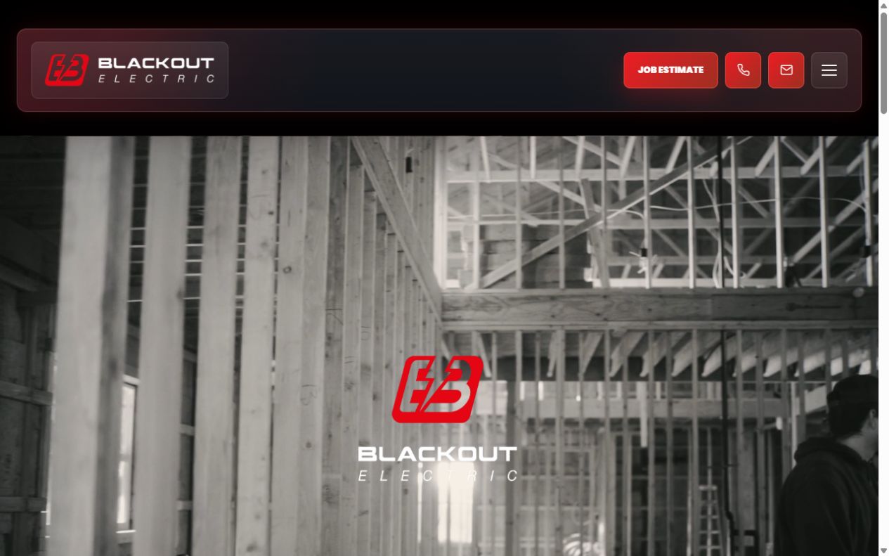 Blackout Electric website project — Vancouver, WA 98661