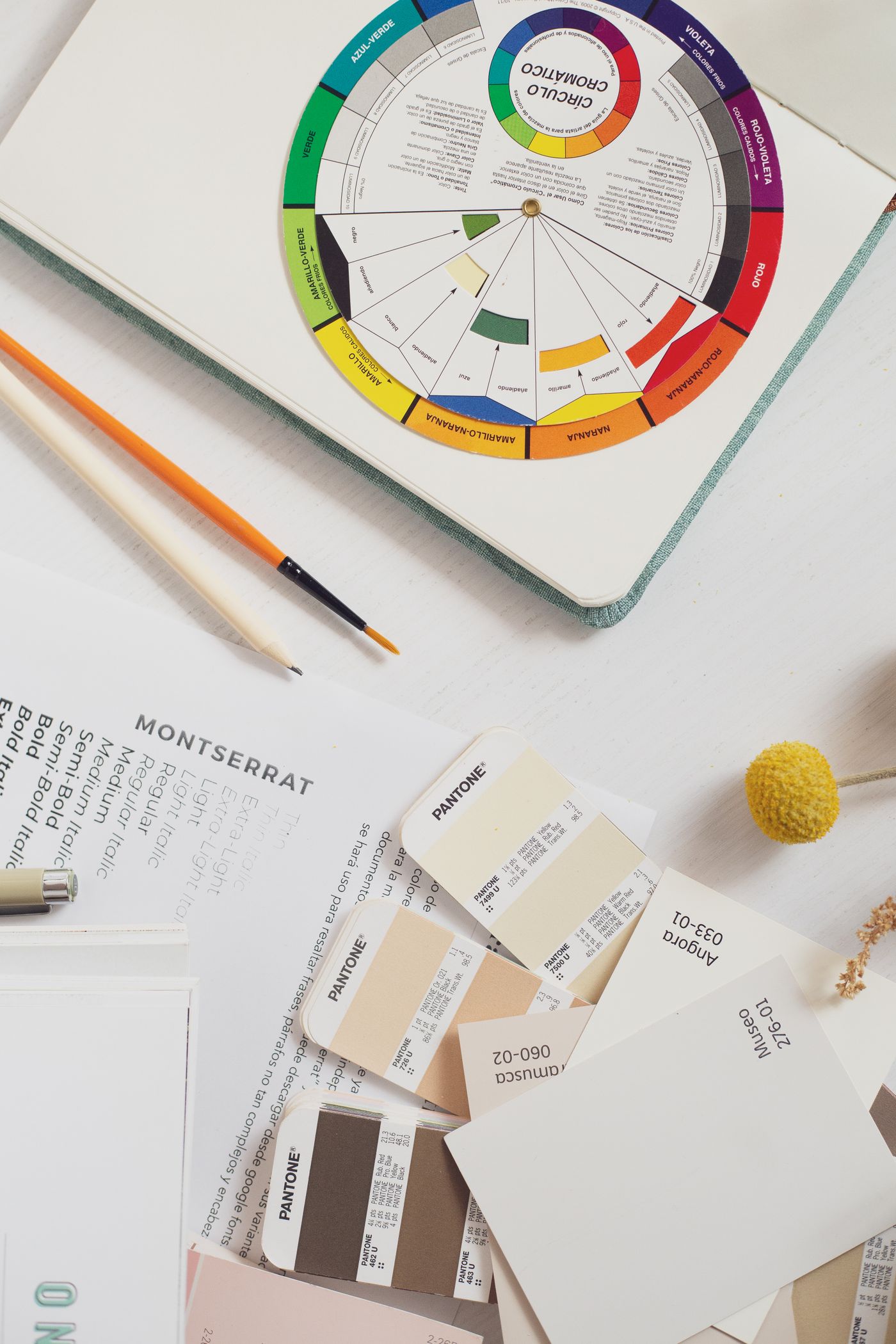 Creative Design Workspace with Color Swatches
