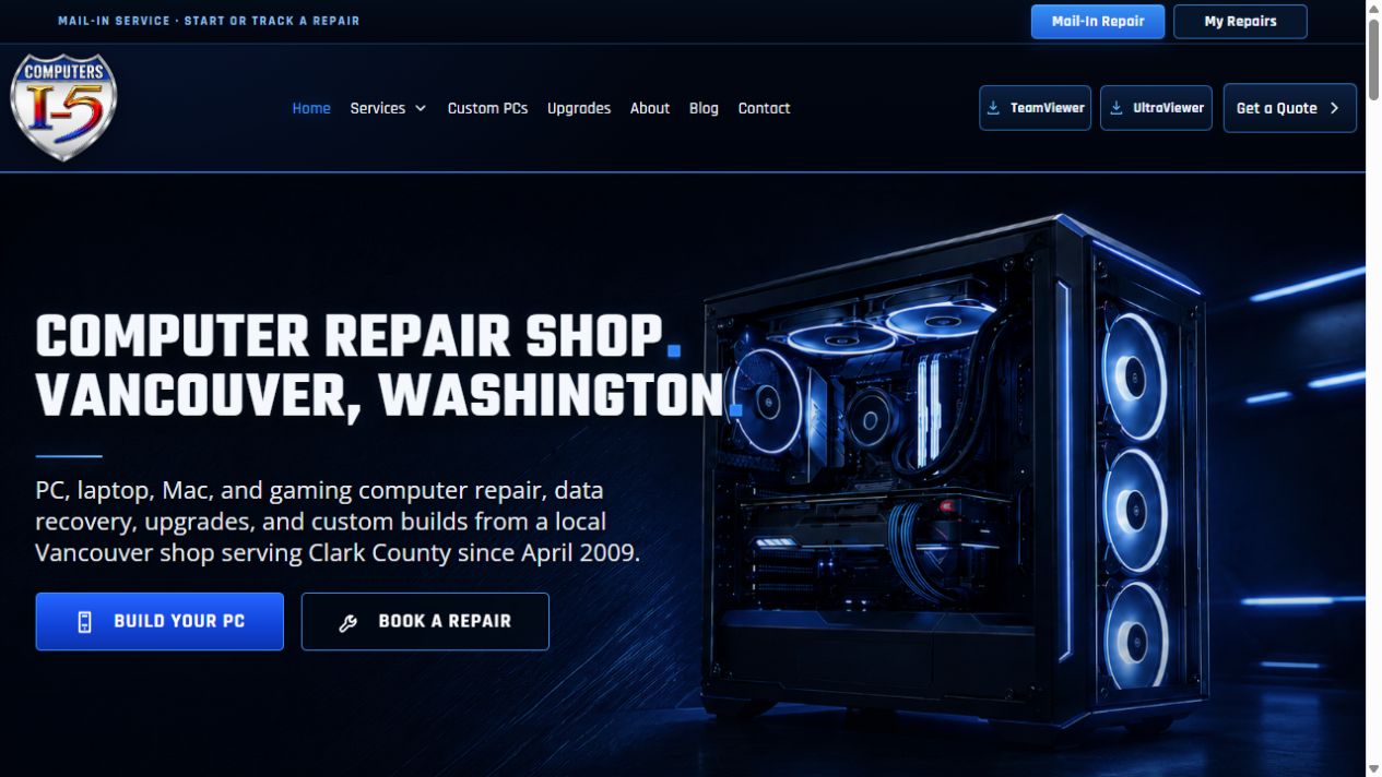 i-5 Computers website project — Vancouver, WA 98663