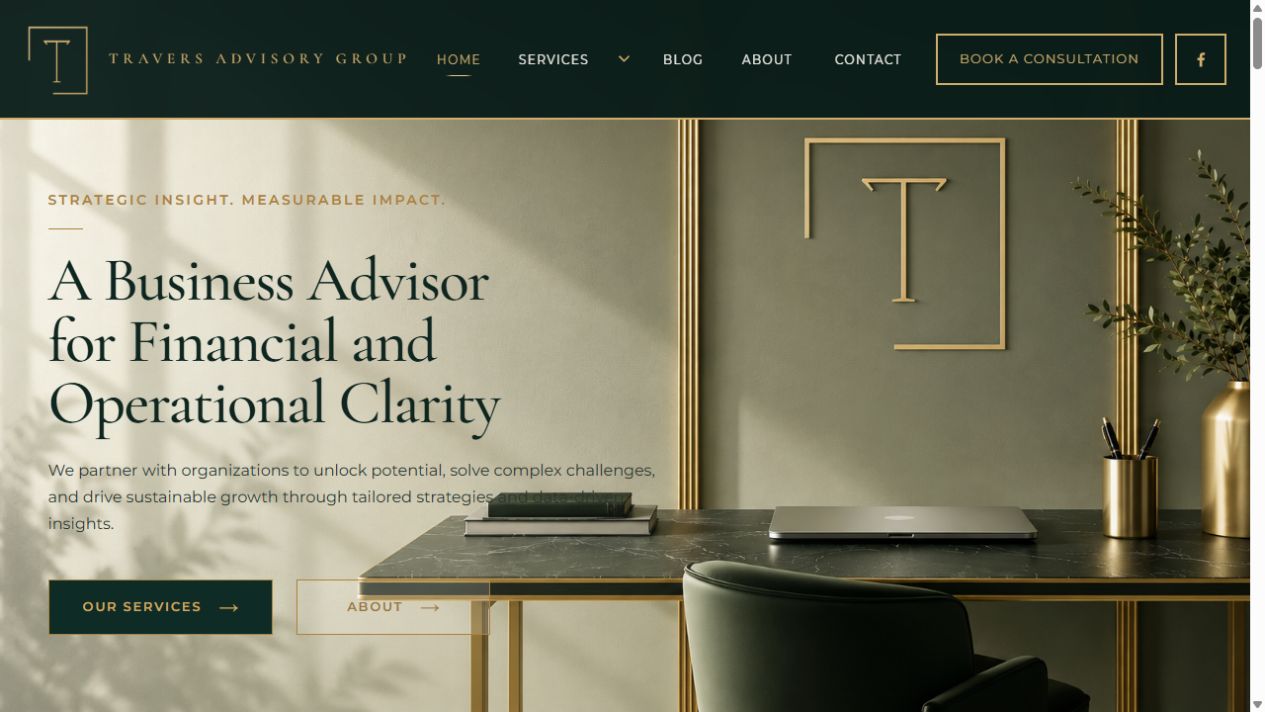 Travers Advisory Group website project — Oregon & Washington
